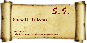 Sarudi István névjegykártya